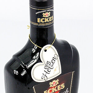 Flasche mit Anhänger inkl. Gummikordel
