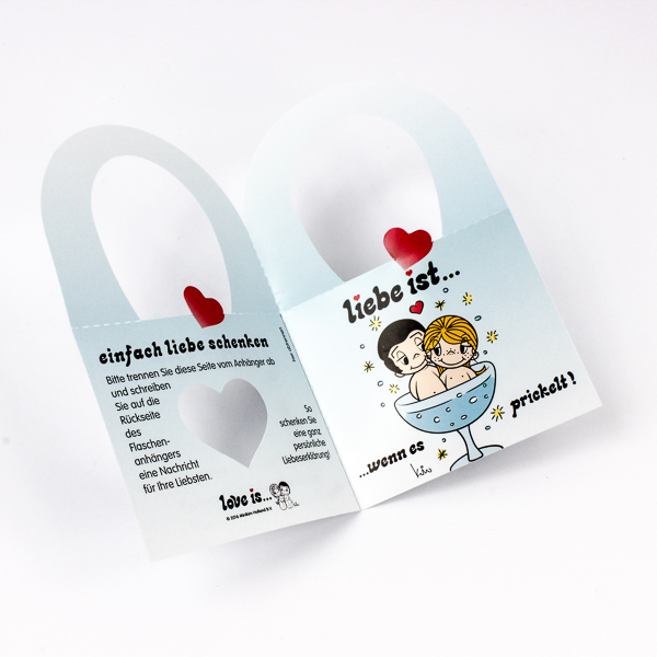 4-Seiter Hangtag mit Herz