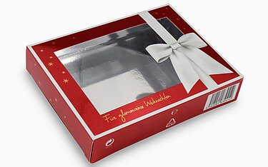 Geschenkverpackung mit Klarsichtfenster