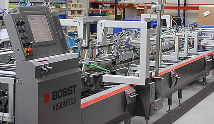 Bobst Faltschachtelklebemaschine