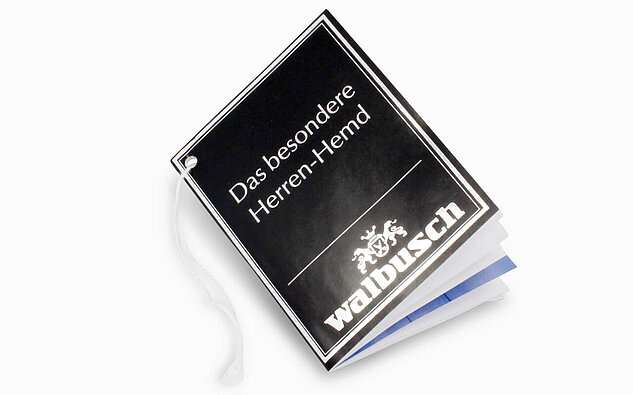 Heißfoliengeprägtes Anhängeheftchen