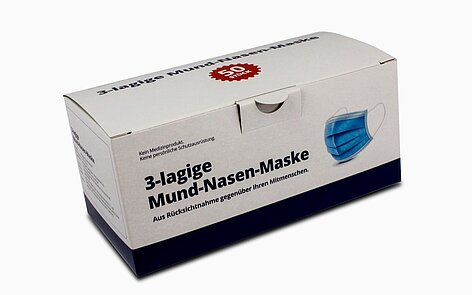 Verpackung für 3-lagige Mund-Nasen-Maske