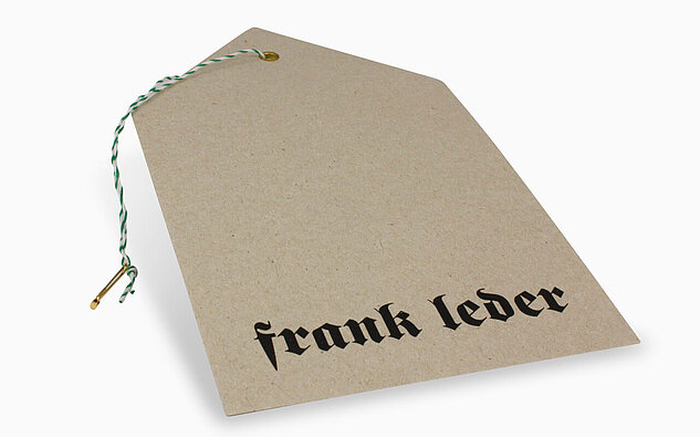 Hangtag aus Graukarton