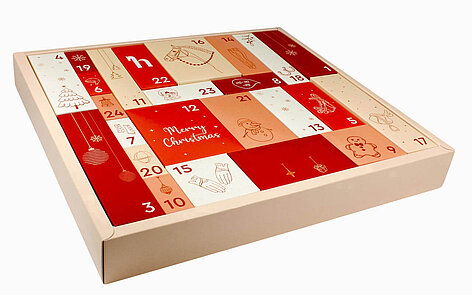 Kalender mit 24 x Schachteln - Verpackungen für Tierfutter