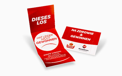 Brieflos für Getränke Promotion