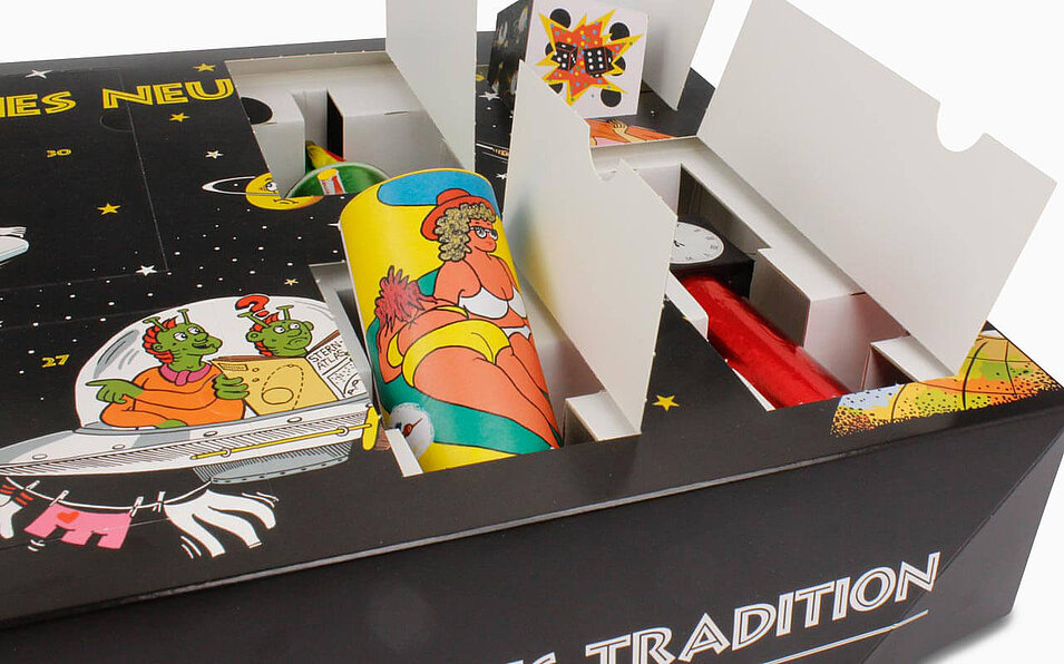 Adventskalender mit Inlay aus Karton