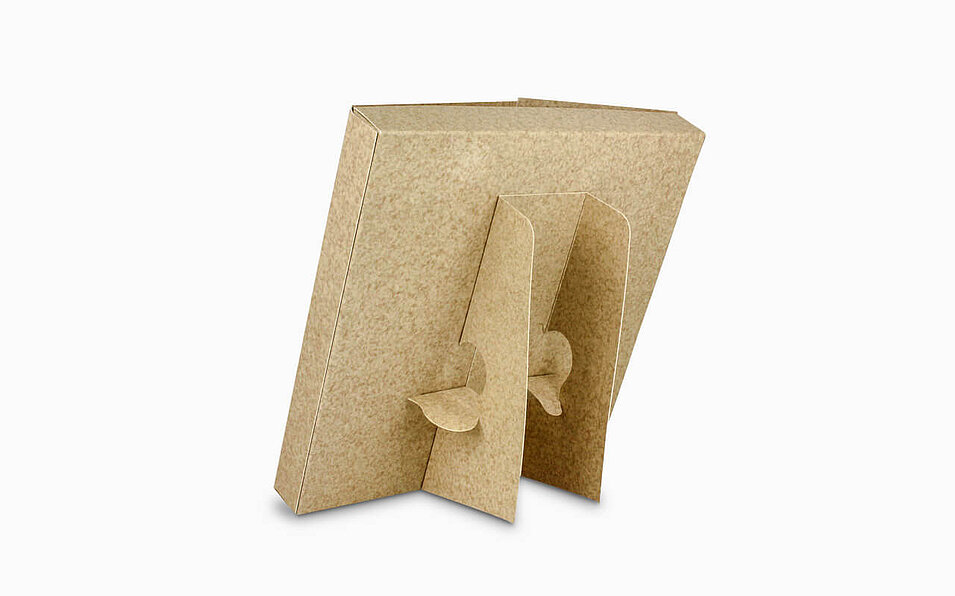 Befüllter Adventskalender mit Rückenstütze