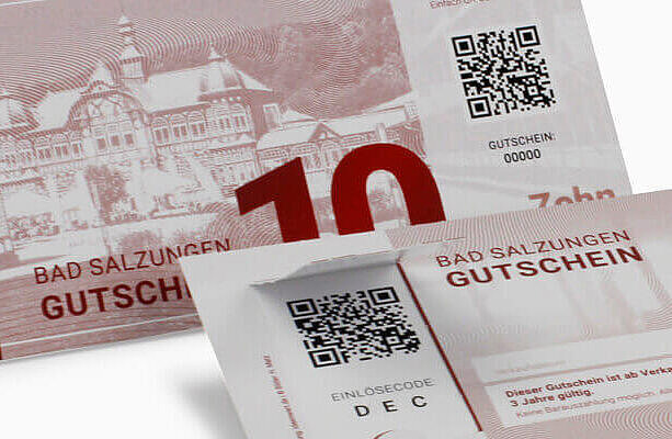 Gutscheincoupon in Geldscheinoptik