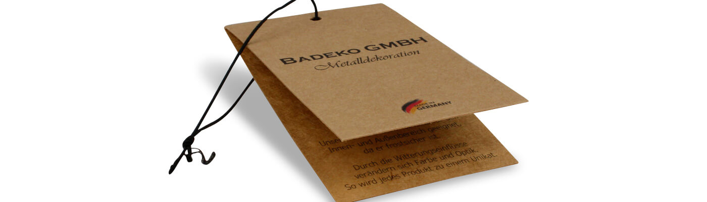 Klappetiketten mit Kordel für Gartenprodukte