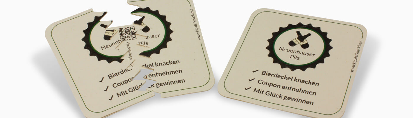 Bierdeckel zum Knacken für die Gastronomie