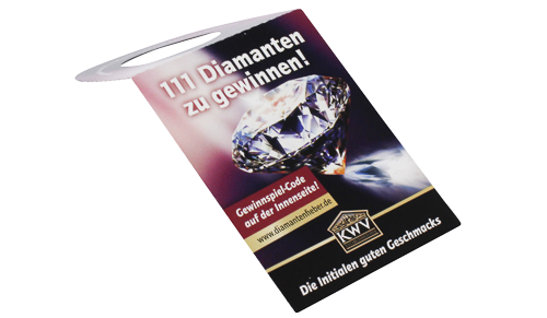 Flaschenanhänger gestanzt und vorgefalzt