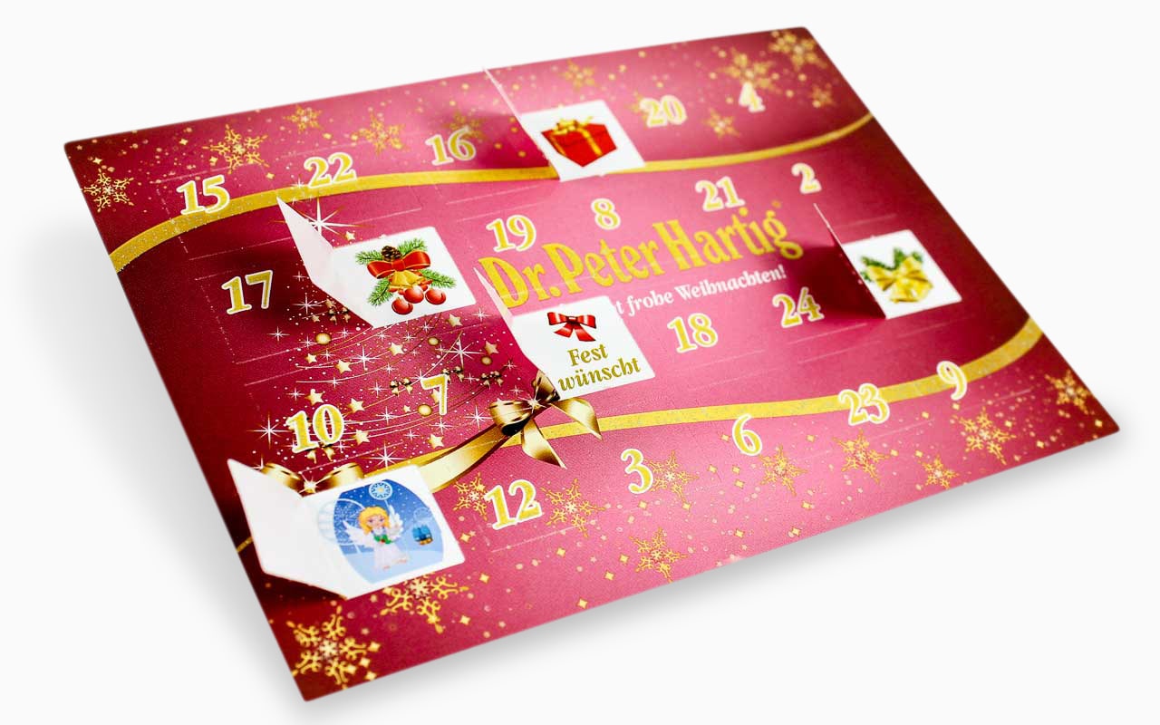 Couponkalender als DIN A6 Postkarte