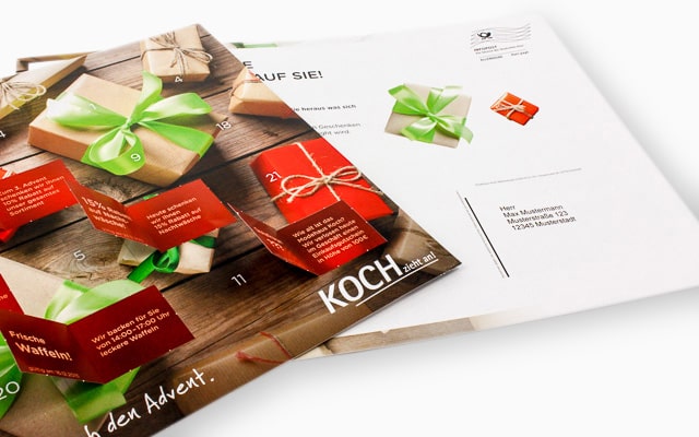 Couponkalender als Direct-Mailing