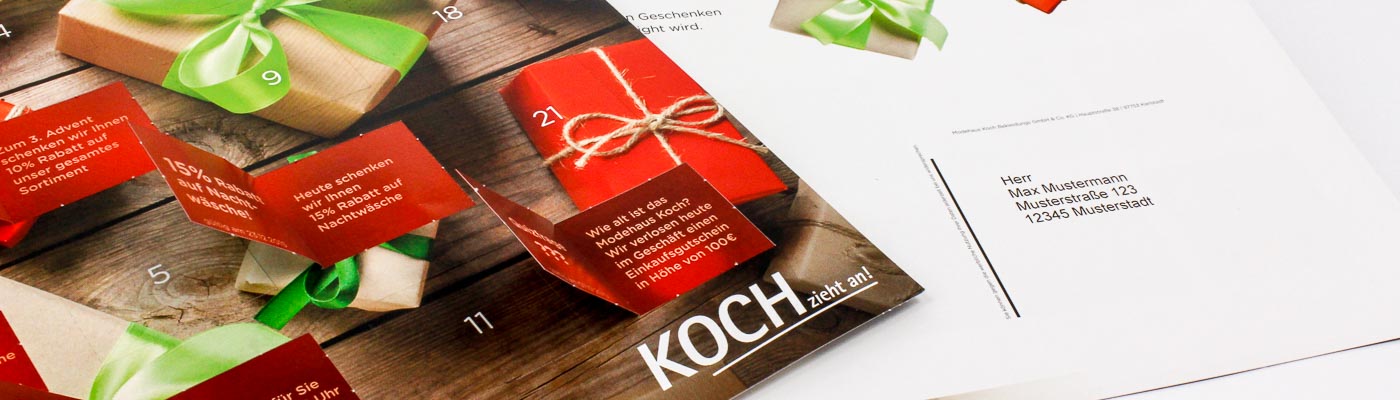 Couponkalender als Mailing