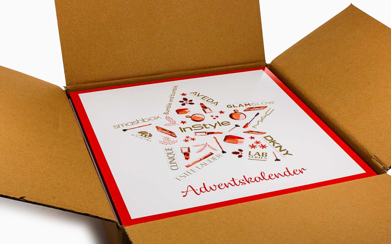 Kartonage für den sicheren Versand der Adventskalender