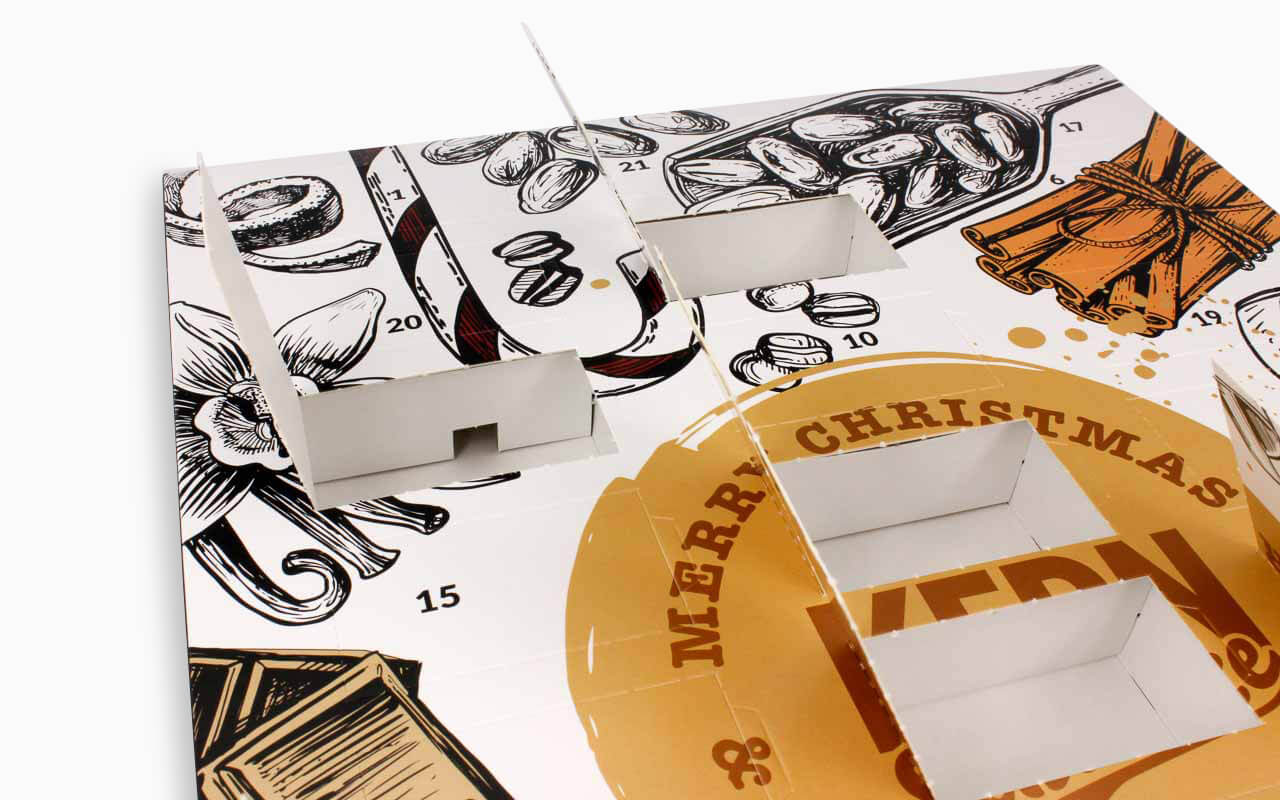 Kalender + Kartongefache