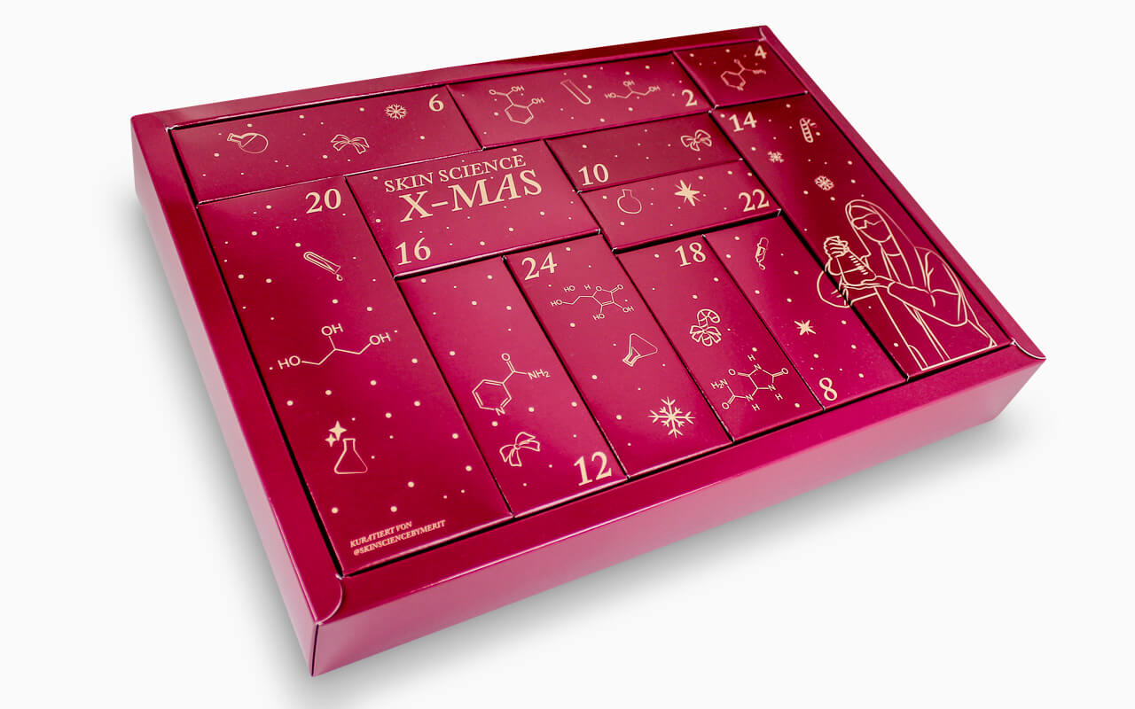 Adventskalender bedruckt mit 12 Faltschachteln
