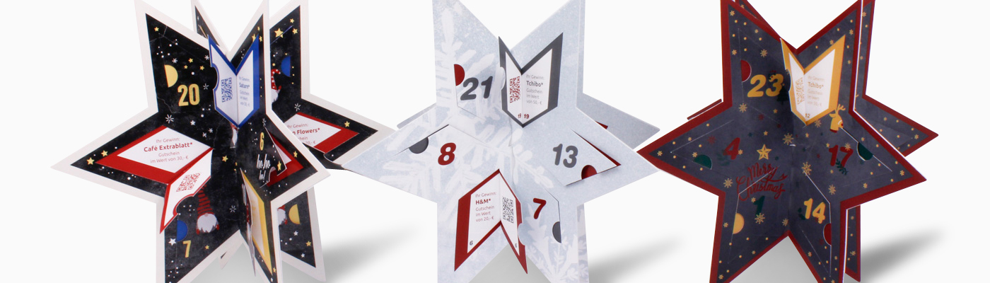 Adventskalender als Stern