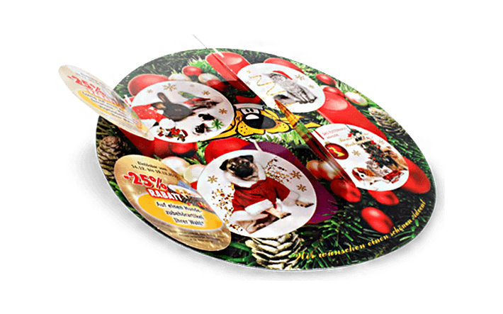 Türchenkalender mit 4 Törchen