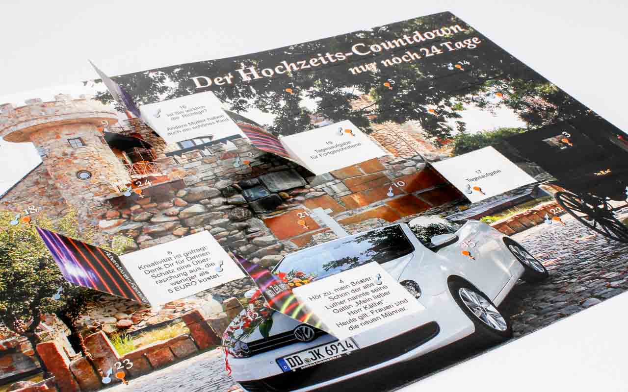 Bedruckter Countdown-Kalender