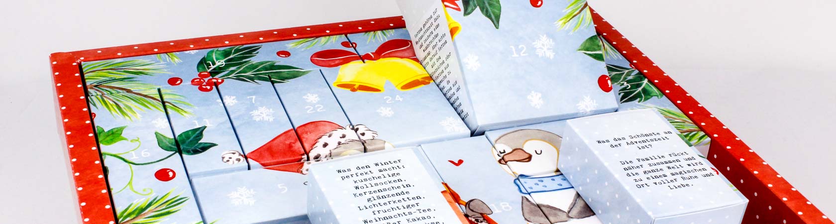 Nachhaltige Adventskalender mit Füllung