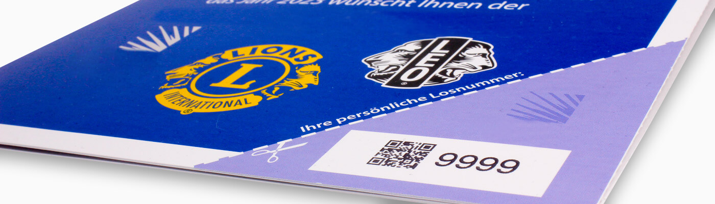 Spendenkalender mit fortlaufender Nummer und QR-Code