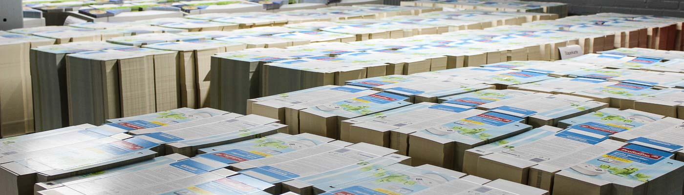 Bedruckter Karton auf Paletten Bedruckter Karton auf Paletten