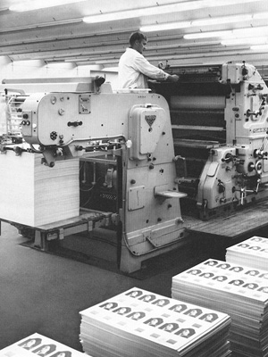 Druckmaschine aus dem Jahr 1965 Druckmaschine aus dem Jahr 1965