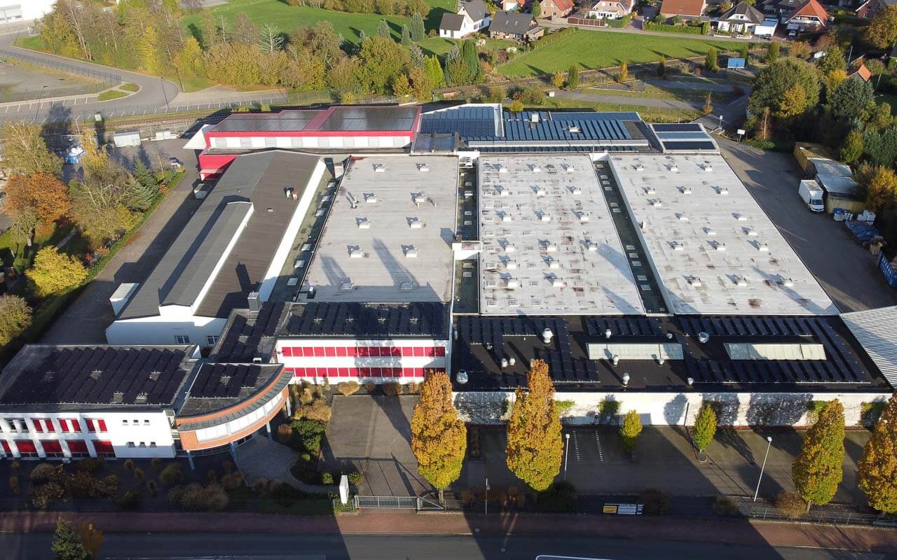 Luftaufnahme Kip mit neuen PV-Modulen