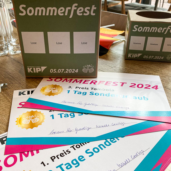 Die Gewinne bei Sommerfest Die Gewinne bei Sommerfest