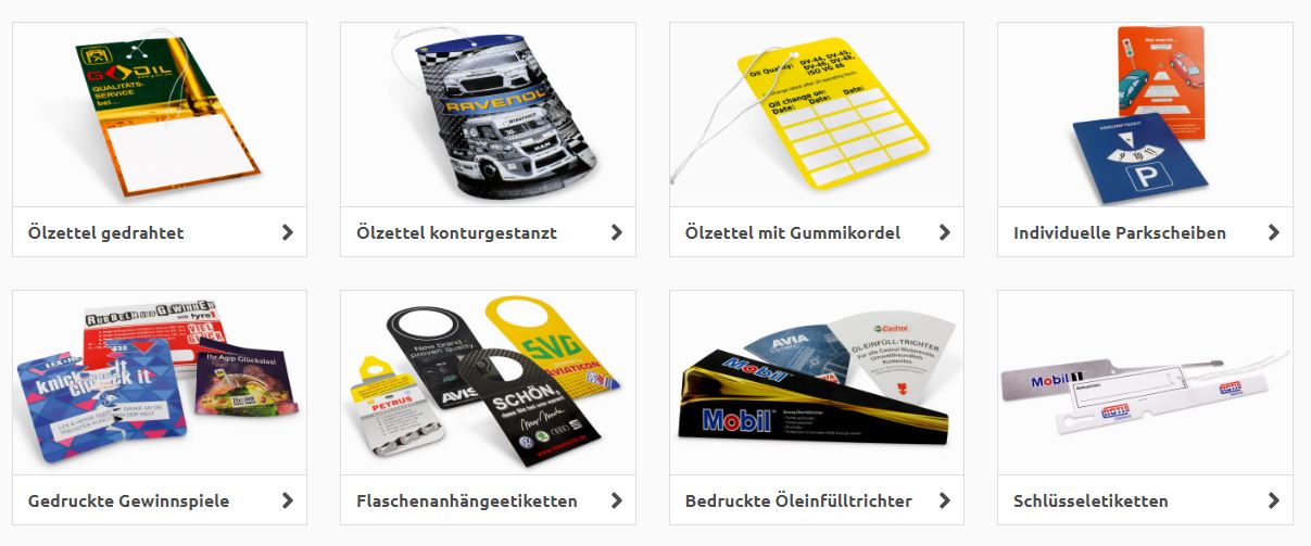Auswahl Muster Automobilbranche