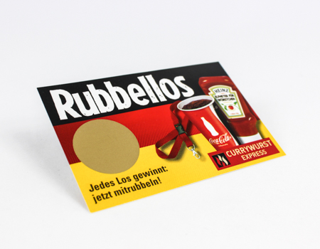 Rubbellos und Rubbelkarte